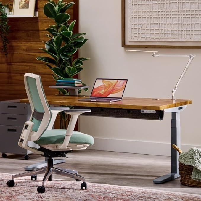 UPLIFTDESK E7 LED Desk Lamp with Clamp - Adjustable 3 Color Modes, Dimmable Black Architect Light for Standing Desk, Home Office, Dual Monitor Computer Work