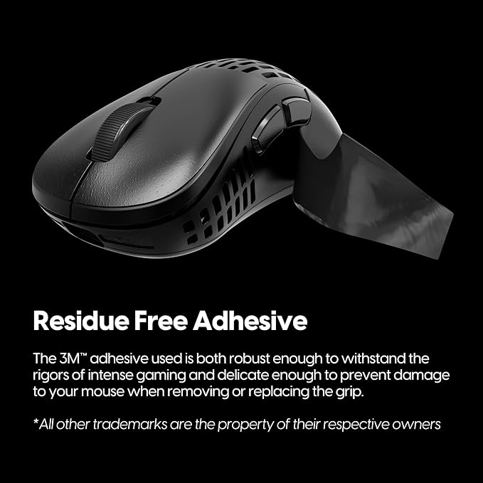 Pulsar Gaming Gears SUPERGRIP Griptape Set for Xlite V2 mini Sweat Absorbing High Performance Anti Slip 3M Adhesive no Residue Mouse Grip Tape Ultra-Thin 0.5mm (0.02in)