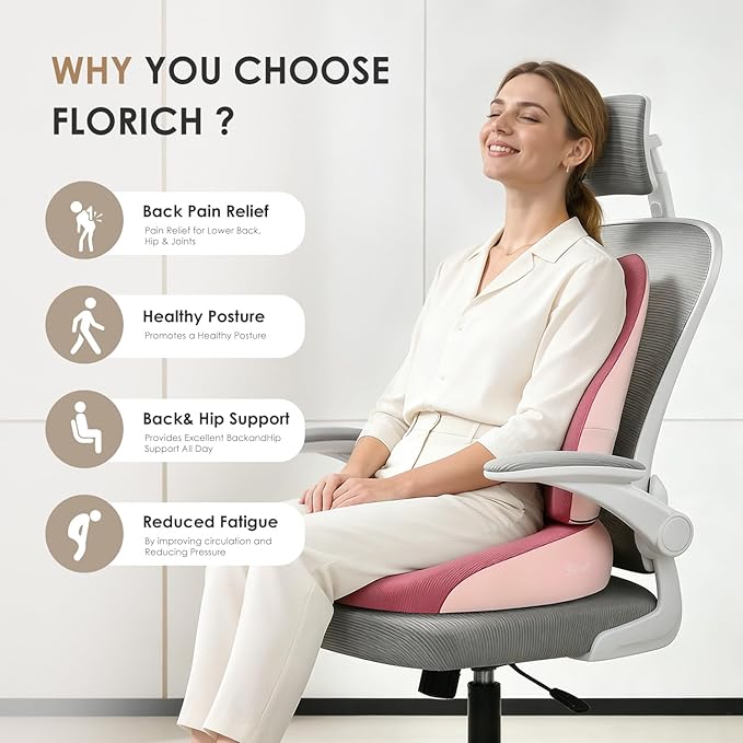 FLORICH Seat Cushion and Lumbar Support Pillow