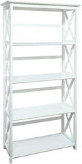 Casual Home Montego Bookcase, 5-Shelf, White,324-51