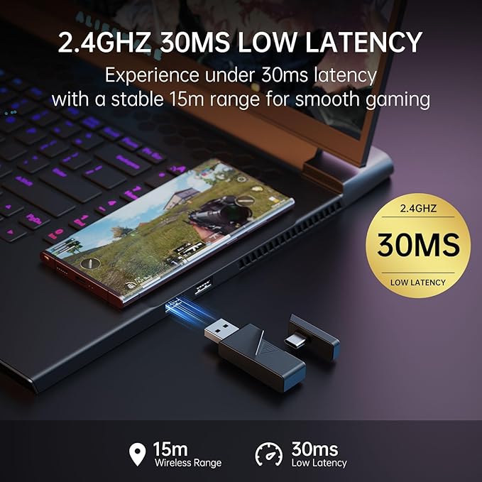 EKSA 2.4GHz Wireless Gaming Headset for PS5,PC,PS4,Switch,Mobile,Mac, Bluetooth Gaming Headphones with Microphone, RGB, 30ms Latency, 50H Battery, USB & Type-C Ultra, PC Wired Gaming Headset for Xbox