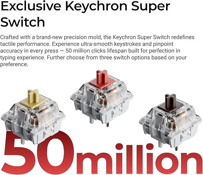 Keychron C3 Pro QMK/VIA Custom Mechanical Keyboard, 8000 Polling Rate Hot Swappable Programmable 87 Keys Compact TKL Layout Gasket Mount, RGB Backlight Wired Gaming Keyboard with Super Banana Switches
