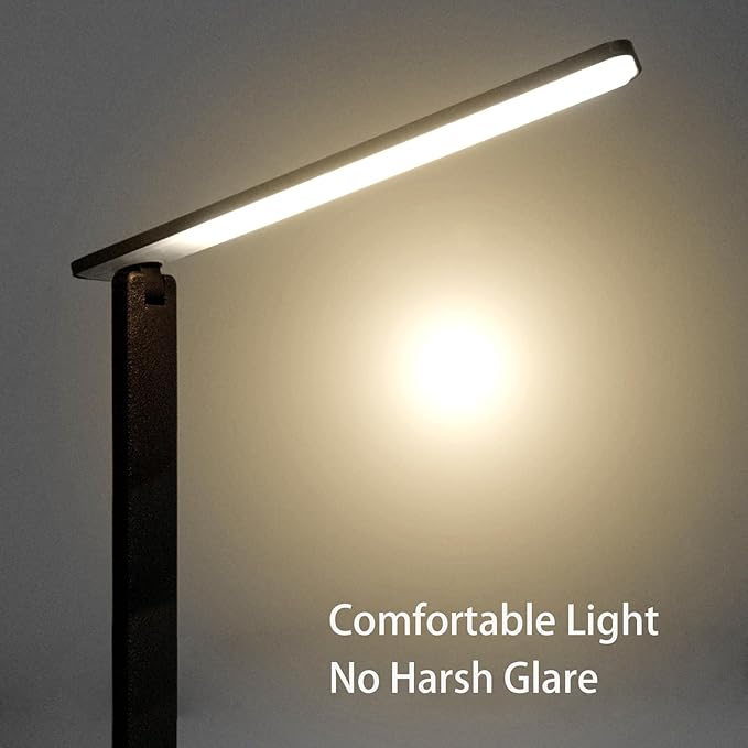 Desk lamp,LED Lamp with USB Charger Port,Touch Control,5 Color Modes,5 Brightness Levels,Eye-Protecting Table Lamp,Led Lights for Bedroom,Home,Office,Black