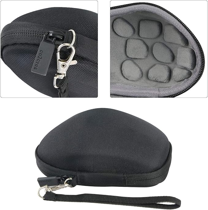 co2CREA Hard Travel Case Replacement for Logitech G604 Lightspeed Wireless Gaming Mouse (Black Case)
