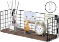 Floating Cubicle Shelf with Hooks, Paulownia Wood Desktop Organizer for Office Cubicle Decor, Desk Shelf for Top of Desk & Cute Cubicle Accessories for Work