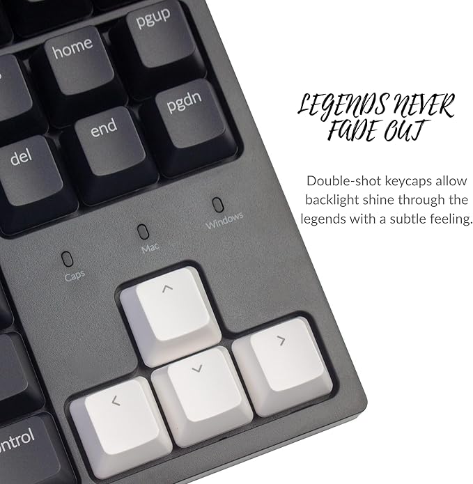 Keychron C1 TKL Mechanical Gaming Keyboard – Wired White LED Backlit Compact Keyboard with Linear Mechanical Switches, Compatible with Mac & Windows