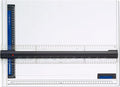 Staedtler Mars 661 A3 Drawing Board, DIN A3, High Quality, Made in Germany, White, Impact- and Shatter-Resistant Plastic, Parallel Drawing Rail, Double Groove Guide