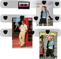 Magnetic Board for Wall, 3Pcs Stainless Iron Magnetic Strips with Adhesive Backing, Magnet Bulletin Board for Wall, Small Memo Board with 10 Black Heart Magnets for Home, Kitchen, Classroom,DIY