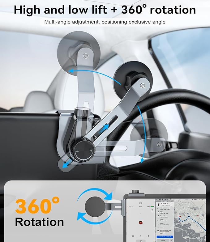 CloudValley Tesla Model Y/3 Phone Mount,【Extendable Metal Holder】 Design for MagSafe Car Accessories for iPhone, Magnetic Mobile Phone Holders, Strong Magnet for 3/Y/S/X/Cybertruck, 2026