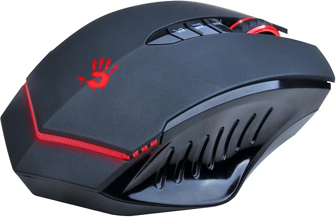 Bloody V8MA Ultra Core 3 Optical PC Gaming Mouse with X'Glide Metal Mouse Feet for Precision Handling - 8 Programmable Buttons for Macros/Scripting/Automation - Ideal for Palm Grip - 3200DPI