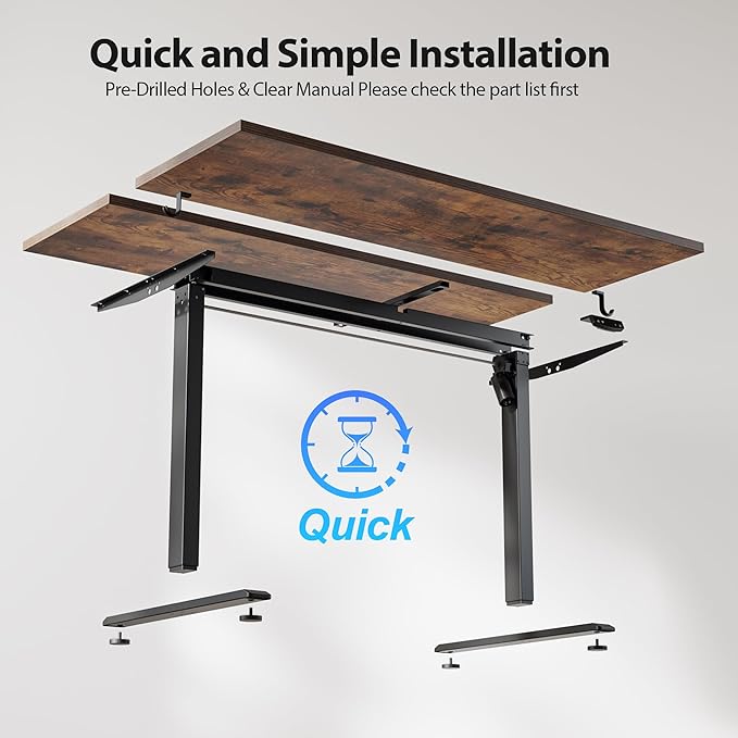 Agilestic Electric Standing Desk, 48 x 28 Inches Height Adjustable Desk, Sit Stand up for Work Office Home, Ergonomic Rising Computer Table with Memory Preset, Rustic Brown