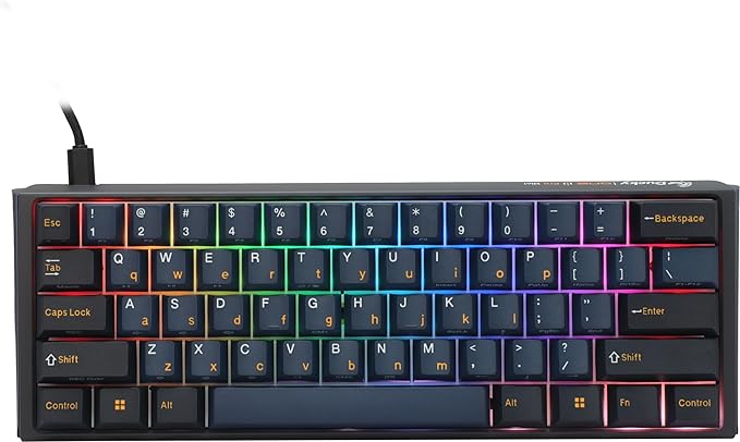 Ducky One 3 Mini Pro Nazca 8K 60% Hotswap RGB Triple Shot PBT Mechanical Keyboard - Cherry MX2A Speed Silver