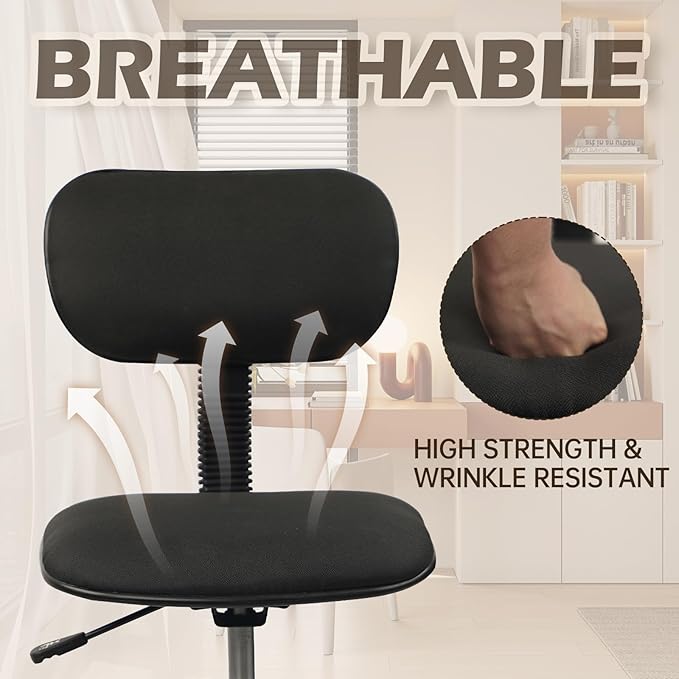 KLASIKA Low Wide Rolling Swivel Stool with Backrest, Adjustable Height Salon Chair Stools with Footrest for Spa Tattoo Office Desk Massage Task Lash Barber Facial, Black 4PK