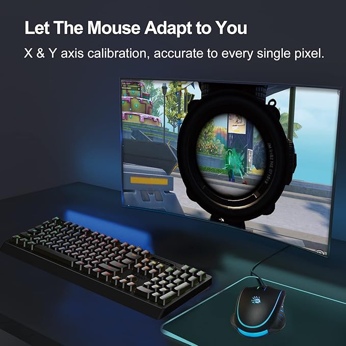 Bloody P81s Optical Gaming Mouse with Light Strike (LK) Switch & Scroll, Max 8000 CPI, 2000Hz Report Rate, 256K Onboard Memory, Fully Programmable with Advanced Preset Macros (Curve)
