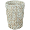 Coeusy Wicker Trash Can,Bathroom Trash Can,Wicker Waste Basket for Bathroom,Decorative Boho Small Waste Basket for Bedroom,Office,Cream White 2 Gallon