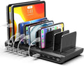Unitek 10-Port Desktop Charging Dock Ultimate Charging Station for Multiple Devices, iPhones & Apple Products High-Speed USB Hub with LED Display for Office, Kitchen Counter, Desk Organizer