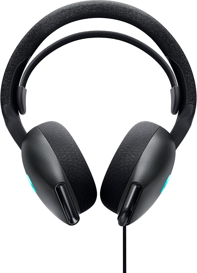 Alienware AW520H Wired Gaming Headset - Dolby Atmos, Unidirectional, AlienFX 16.8 Million RGB Colors, Microphone Mute, Volume On-headset Controls, 40mm Hi-Res Certified - Dark Side of the Moon