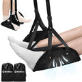 Moman Foot Hammock for AirplaneTravel Footrest with Upgraded Cotton Pad for Long Flights Office Car Under Desk Portable Leg Rest Swing for Adults 2 Pack