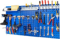 Goplus Garage Pegboard, Metal Pegboard Tool Organizer Kit with 3 Pegboards & 28 PCs Hanging Accessories, Heavy Duty Wall Organizer Peg Board for Workshop, Tool Storage