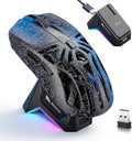 RGB Magnetic Charging Dock Gaming Mouse, 12K DPI, PAW3311 Sensor, Tri-Mode Wireless, 6 Programmable Buttons, Ultra-Light 72g for PC/Mac (Black)