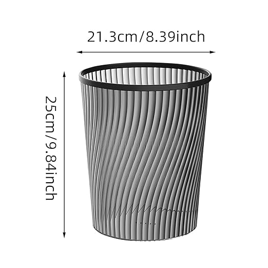 Trashcan for Dorm, 2 Gallon Round Plastic Easy to Clean Durable Waste Basket,Trash Bin Garbage Bin,Slim Cylindrical Room Trash Can for Dorms,Compact Spaces,Kitchen,Bedroom,Office,Bathroom