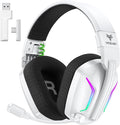 WESEARY Wireless Gaming Headset for PS5, PS4, PC, Laptop, Mac & Switch, Dual Low-Latency 2.4GHz USB/Type-C, Bluetooth Gaming Headphones with ENC Mic for Gamecube Accessories,3D Stereo,Colorful Light