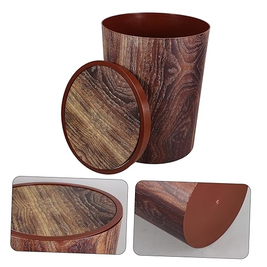 Slim Trash Can Rotating Lid Bedroom Bin Lid Office Garbage Can Desktop Waste Basket Home Office Waste Bin