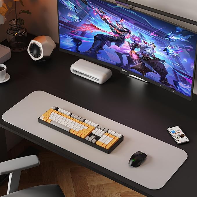 WALKINGDESK 55x24 Inches Height Adjustable Electric Standing Desk with 2 Hooks for Home Office, Ergonomic Sit Stand up Desk with Splice Board, Black