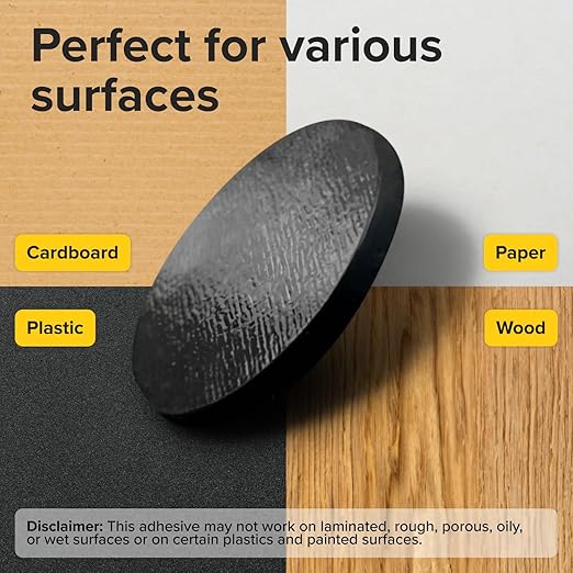Peel-&-Stick Flexible Adhesive Magnets – 250 pcs (0.4"x0.08") Magnetic Dots for Office Supplies, Whiteboard, Crafts, Fridge, & School Projects