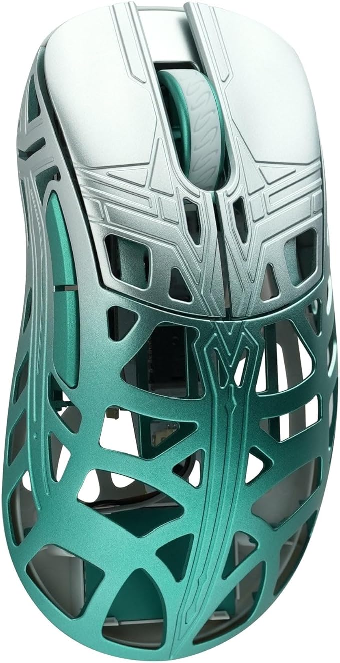 MK x WLMOUSE Sword X Magnesium Wireless 8K Mouse (Black Dot, Emerald)