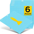 HTVRONT Light Grip Cutting Mat, 6 Pack Cutting Mat 12x12 Compatible with Cricut Maker 3/Maker 4/Maker/Explore 3/4/Air 2/One, Light Adhesive Sticky Quilting Cutting Mats Replacement Accessories