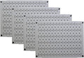 Wall Control Pegboard Wall Organizer Tiles Modular Grey Metal Pegboard Tiling Set - (4) 12-in Tall x 16-in Wide Gray Peg Board Panel Wall Storage Tiles - Easy to Install (Grey)