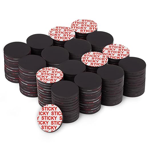 Towjug Magnetic Dots with Adhesive Backing (Diameter 1.2" x 0.08"), 180 Pieces Anisotropy Magnets Dots for DIY Craft Art Projects