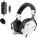 NUBWO HG03 Wired USB-A Gaming Headset for PC, Computer Headset with 7.1 Surround Sound, Noise Canceling Mic, 50MM Driver, Wired Headphones for PC, Laptop, Office - White