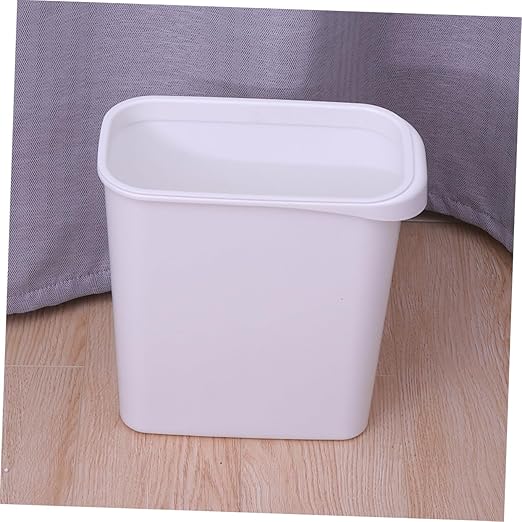 PRETYZOOM Nordic Style Rectangular Waste Bin Slim Compact Garbage Can for Bathroom Kitchen Living Room Multi-Purpose Desktop Organizer for Spaces