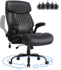 500LBS Big and Tall Office Chair,Comfy Heavy Duty Executive Chair with Adjustable Lumbar Support for Back Pain,High Back Desk Chair with Extra Wide Seat for Home Office