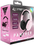 4Gamers Panther Wave - Over Ear Gaming Headset Compatible with PS4/PS5, Xbox, Switch, PC with Flexible Mic, 3.5mm Jack, 1.5m Cable, Lightweight, Comfortable and Durable (Blush)