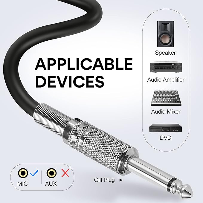 OneOdio ON55 Wired Microphone for Singing - Mic Clips, Metal Female, ON/Off Switch, 16.4ft XLR Cable - Condenser Dynamic Mic for Karaoke Machine, AMP, Speaker, Parties