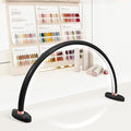 BZJ 16 inch Half Moon Light for Nail Desk Portable Nail Light with Liftable Base Desk Lamp No Flicker & Shadow for Desk Salon Table Use, 3 Color Temperature