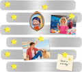 Magnetic Board for Wall - 6Pcs Stainless Iron Magnetic Strips with Adhesive Backing, Magnet Board Bulletin Boards Magnet Strips Memo Board - Includes 10 Yellow Magnets for School Office Kitchen