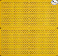 Wall Control Pegboard Rack Horizontal Metal Pegboard Garage Tool Storage Pack - Two 32-Inch Wide x 16-Inch Tall Easy To Install Peg Boards (Yellow)