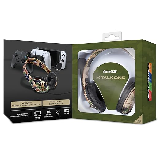 dreamGEAR X-Talk One Wired Headset with Microphone for Xbox One - Xbox One (Camo)