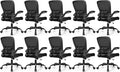 FelixKing Office Chair, Ergonomic Desk Chair with Adjustable Height and Lumbar Support Swivel Lumbar Support Desk Computer Chair with Flip up Armrests for Conference Room (Black),Pack of 10