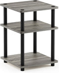 Furinno Wire 4-Tier Industrial Style Metal Frame Bookcase, Display Shelf, 24 Wide, Walnut Cove