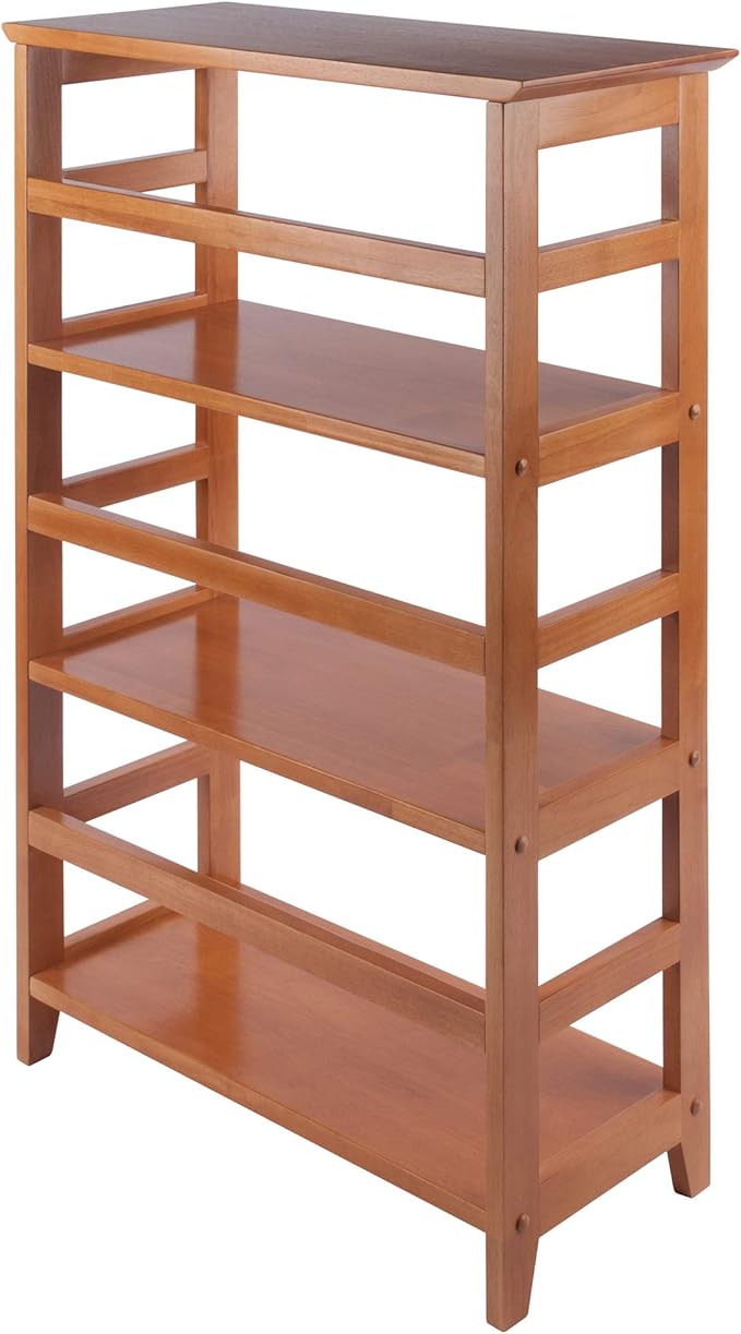 Winsome Studio 3-Tier Bookshelf, Classic Display Bookcase, Functional & Stylish Shelving Unit for Convenient Home Storage in Living Room, Bedroom, Office, Dorm