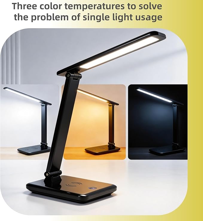 Battery lamp, Battery Operated Desk lamp, Rechargeable Desk lamp, Battery Operated lamp Black, Lithium Battery 2000MAH,Battery Powered Desk lamp，Battery Powered Work Light Study Table lamp
