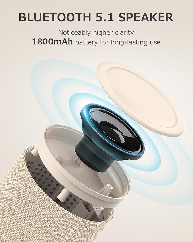 COLSUR Bluetooth Speaker, Magnetic Wireless Charger, Bluetooth Speakers with Night Light, 2 in 1 Wireless Charging Station for iPhone 17/16/15/14/13/12 Series, AirPods Pro 2/4/3/2（Gift Ideal）(Yellow)