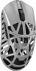 WLMOUSE Beast X Mini Pro Ultra-Light 34g Magnesium Gaming Mouse, PAW3950 HS Sensor, 8K Polling Rate, 30000 DPI,OM & TTC Switches, Customizable Side Panels.(Silver(OM Switch-Side Slits))