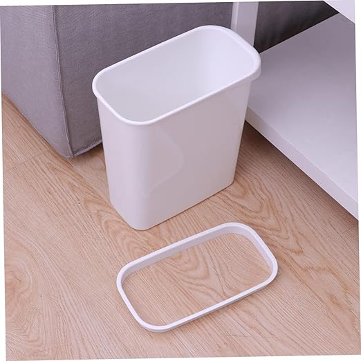 PRETYZOOM Nordic Style Rectangular Waste Bin Slim Compact Garbage Can for Bathroom Kitchen Living Room Multi-Purpose Desktop Organizer for Spaces