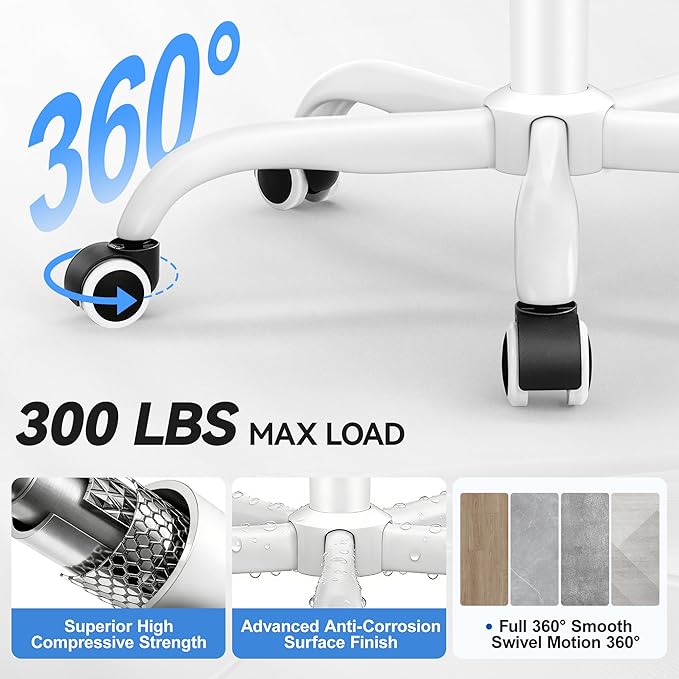 ALLGOD Ergonomic Office Chair, Breathable Mesh Ergonomic Desk Chair with Adjustable Lumbar Support, Flip-up Armrests, Computer Chairs Comfortable for Home, Office, Work, 300lbs, LightGray, Upgrade